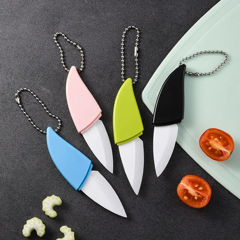 Ceramic Fruit Knife Set – Portable Mini Slicer with Cover Ceramic Fruit Knife Axl