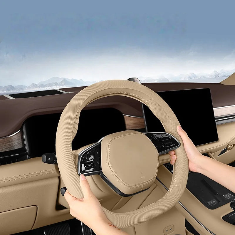 Non-Slip Silicone Steering Wheel Cover – 38cm Universal Fit Steering Wheel Cover Axl
