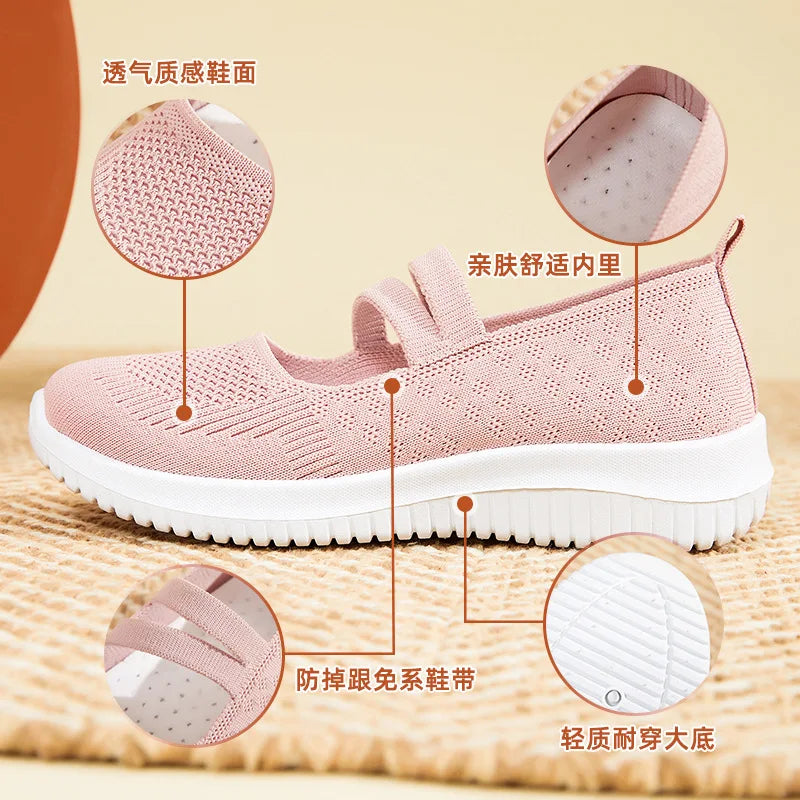 Women's Breathable Mesh Slip-On Platform Sneakers Platform Sneakers Axl