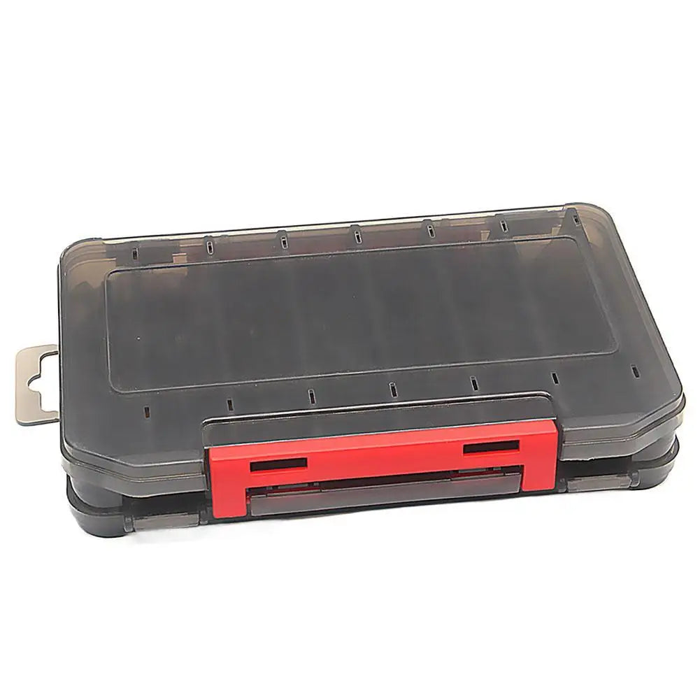 Double-Sided Fishing Tackle Box – Portable Bait Storage Case Fishing Tackle Box Axl Gray S