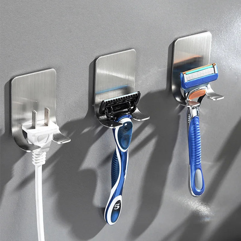 Wall-Mount Razor Holder – Stainless Steel Bathroom Shaver Hook Razor Holder Axl Default Title