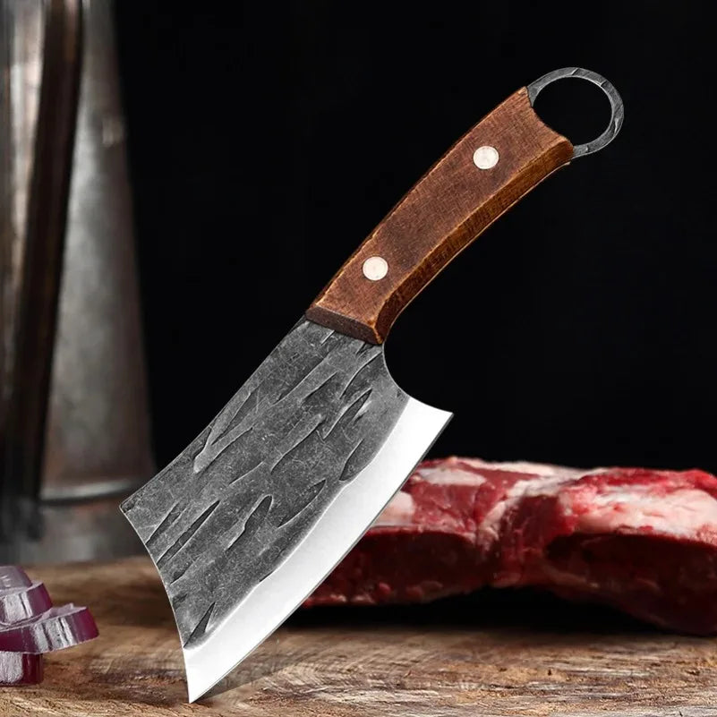 InLeung Cleaver Knife – Hand-Forged Stainless Steel Chef Knife Kitchen Cleaver Knife Axl