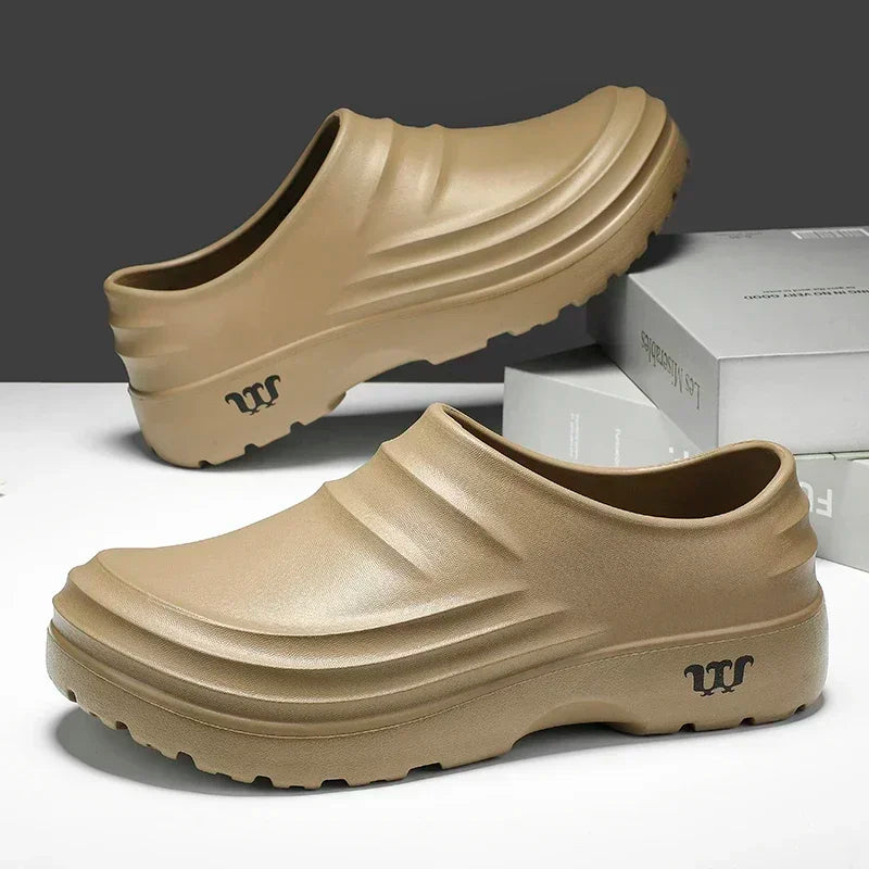 Anti-Slip Oil-Proof Chef Clogs – Men's Slip-On Work Shoes Chef Work Clogs Axl