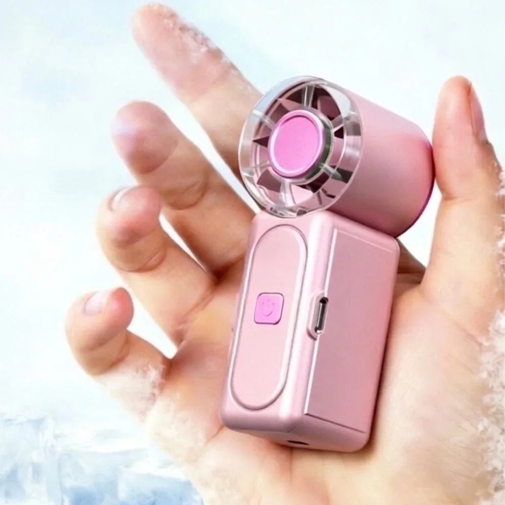 USB Rechargeable Mini Handheld Fan – Portable Pocket Fan Handheld Portable Fan Axl Pink