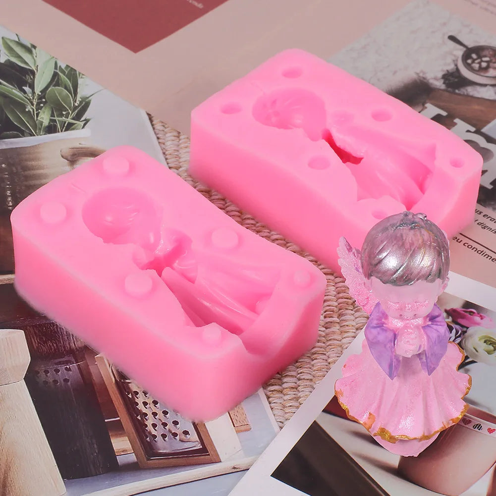 3D Angel Silicone Mold – Candle, Soap, Lollipop & Cake Silicone Craft Mold Axl