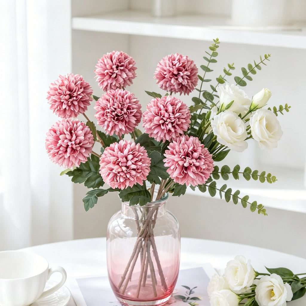 Artificial Silk Chrysanthemum Bouquet | Wedding & Home Decor Artificial Flower Bouquet Axl