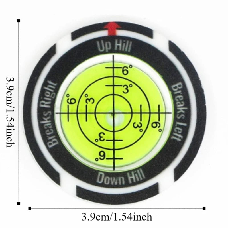 Golf Green Reading Tool – Spirit Level & Ball Marker Golf Training Aid Axl
