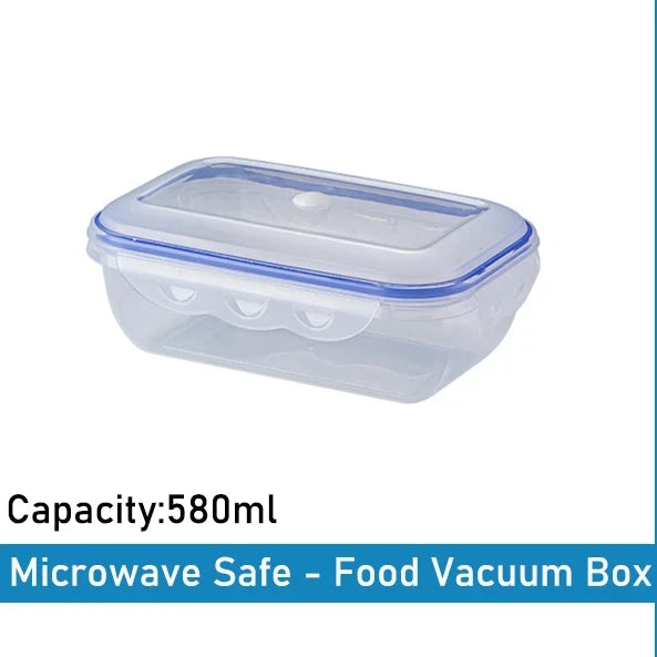 KEMORELA Vacuum Food Storage Containers – Fridge Organizer Set Food Storage Containers Axl 580ML