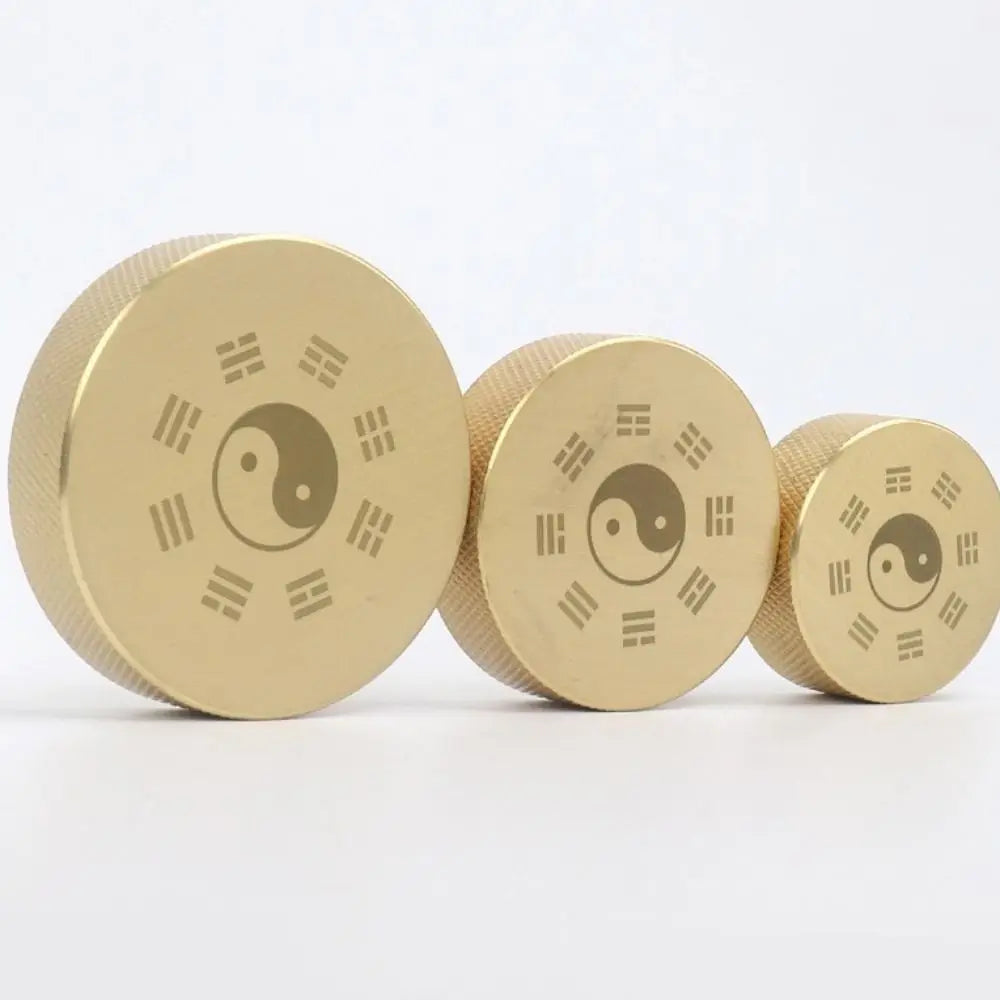 Solid Brass BaGua Paperweight – Chinese Brush Rest Décor Brass Paperweight Axl