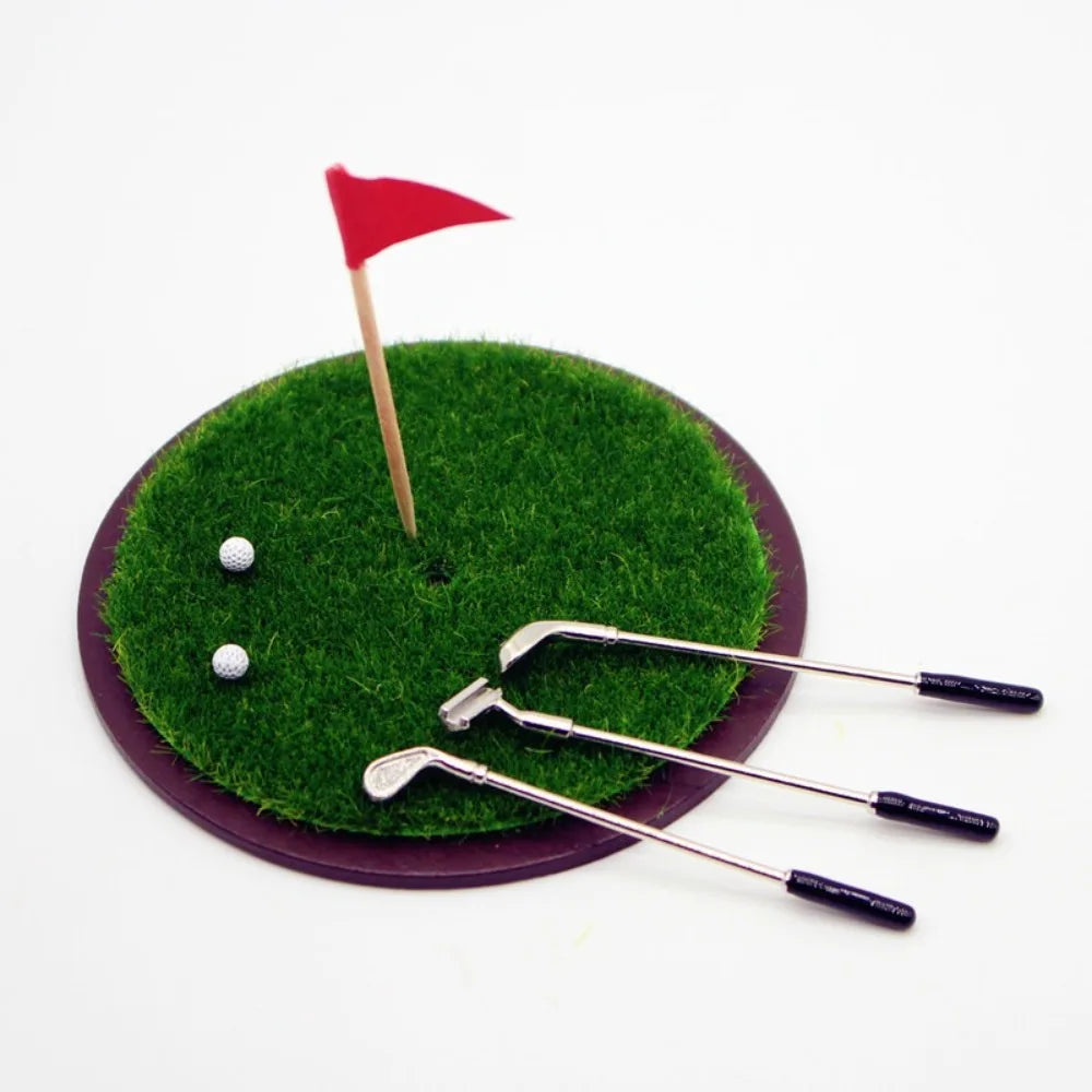 Miniature Golf Club Set 7Pcs – 1:12 BJD Dollhouse Scene Prop Doll Accessories Axl
