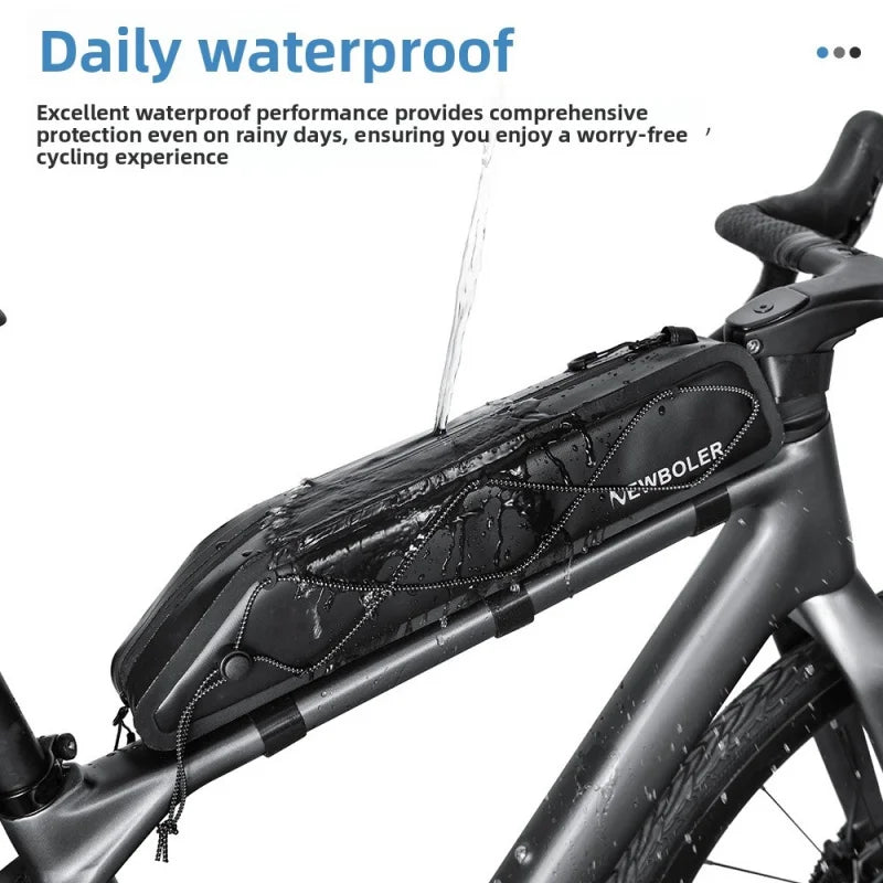 2L Waterproof Bike Top Tube Bag – Extended Cycling Travel Bag Bike Frame Bag Axl