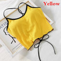 Women's Open Back Camisole Crop Top – Slim Fit Summer Camisole Crop Top Axl 6 One Size