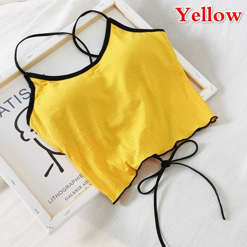 Women's Open Back Camisole Crop Top – Slim Fit Summer Camisole Crop Top Axl 6 One Size