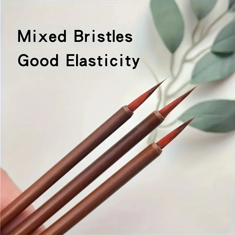 8-Piece Fine Tip Miniature Paint Brushes – Acrylic & Watercolor Miniature Paint Brushes Axl 8pcs
