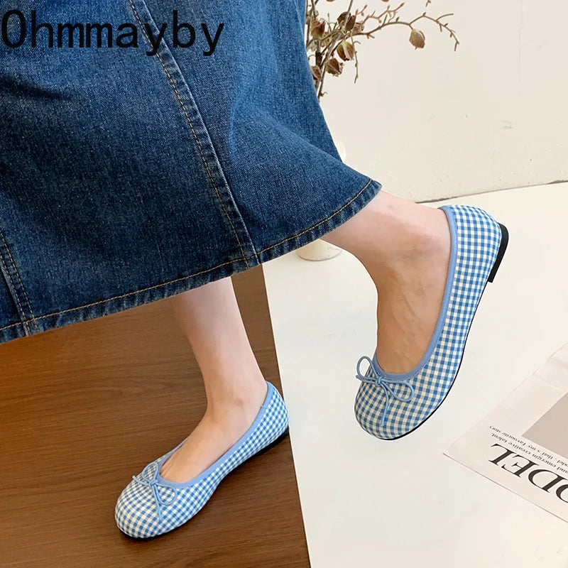 Women's Floral Ballet Flats – Butterfly-Knot Slip-On Dress Shoes Women's Ballet Flats Axl