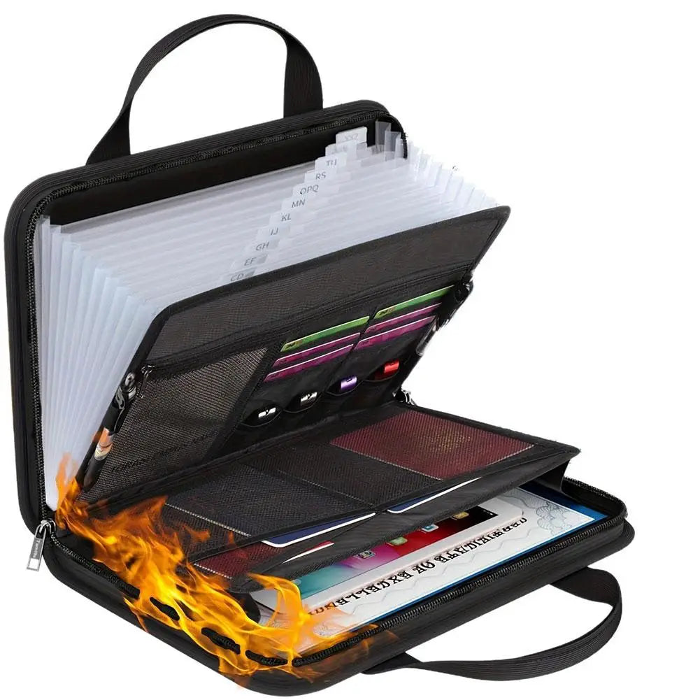 A4 Fireproof Waterproof Accordion File Organizer – 26 Pockets Accordion File Organizer Axl
