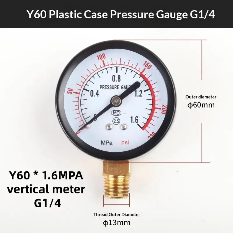 Air Compressor Pressure Gauge 0-10/0-12/0-25 Bar | DIY Tool Pressure Gauge Axl A3