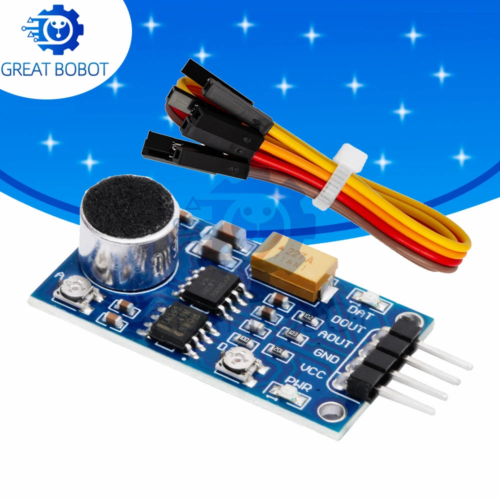 LM386 Audio Amplifier & Sound Detection Sensor Module 3.3V–5V Audio Sensor Module Axl 1PC