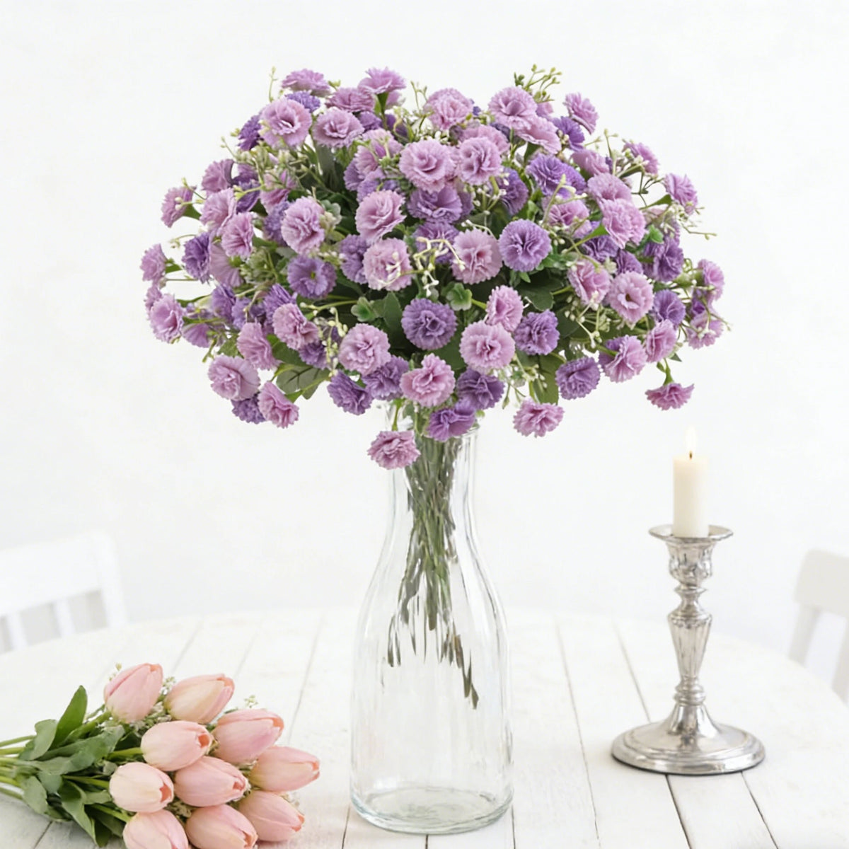 Silk Hydrangea Artificial Flowers – Lilac Wedding & Home Décor Artificial Flowers Axl