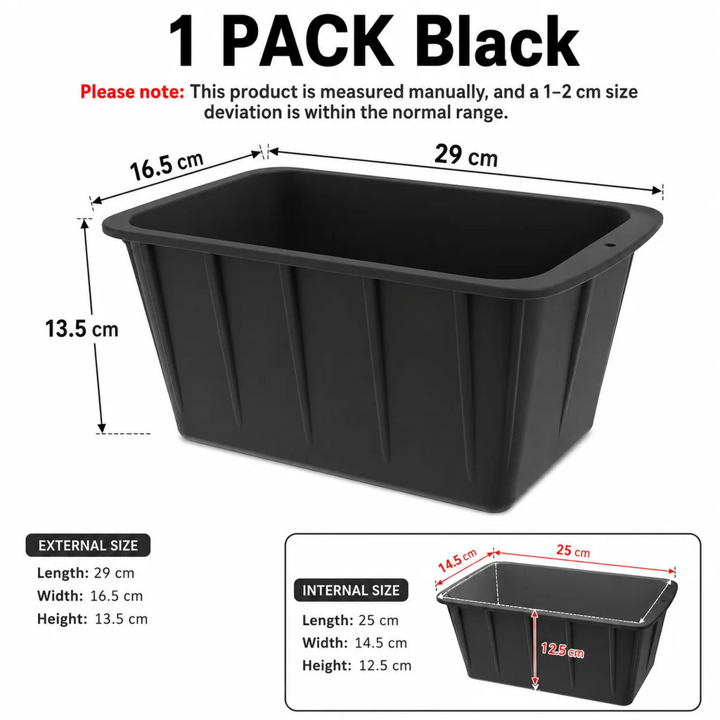 Extra Large Silicone Ice Block Mold – Giant 8 LB Ice Maker Silicone Ice Mold Axl 1 PACK Black