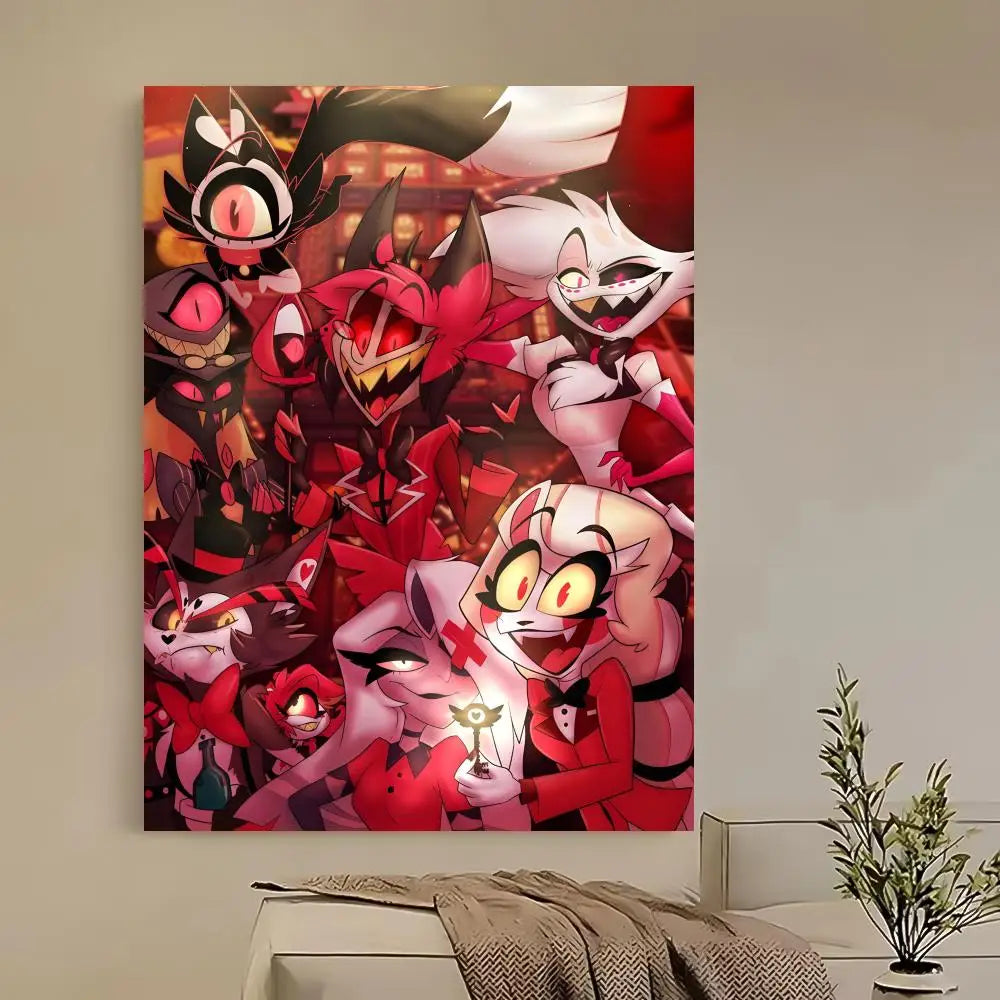 Hazbin Hotel Cartoon Poster – HD Self-Adhesive Waterproof Art Wall Art Poster Axl z23 30X40cmNoframe