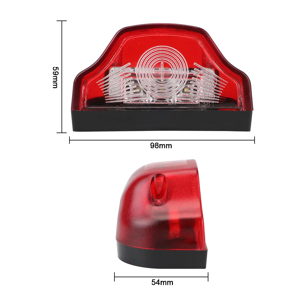 LED License Plate Lights for Truck & Trailer – 12V-24V 2Pcs E9 License Plate Light Axl