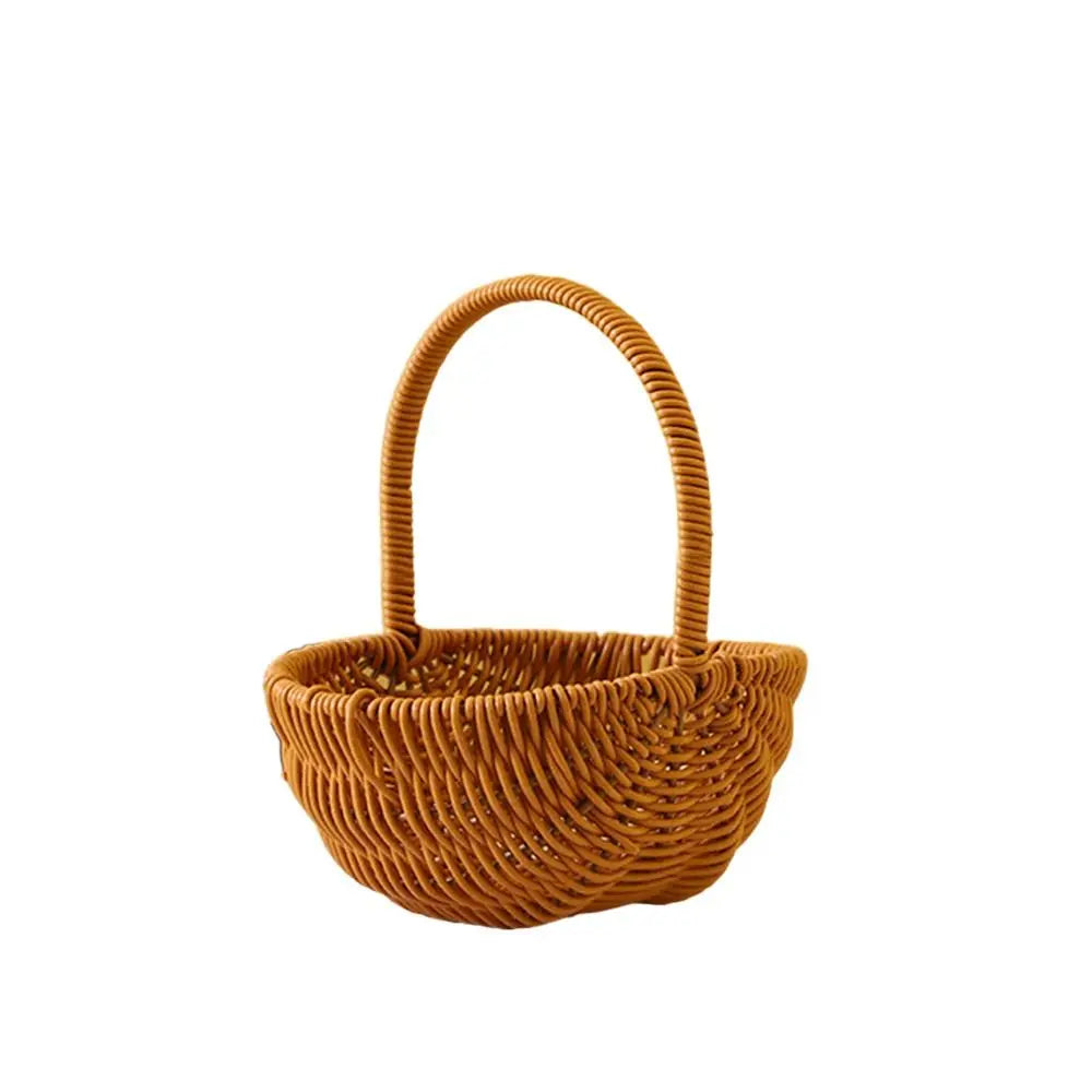 Rattan-Style Woven Storage Basket with Handle | Home Décor Woven Storage Basket Axl 4