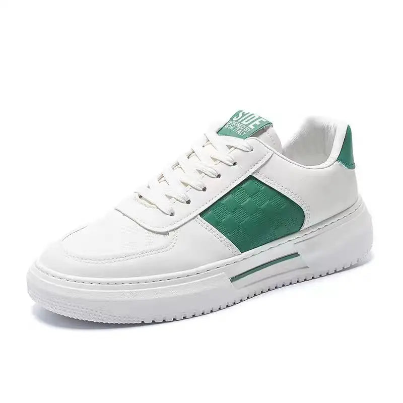 Men's Platform Casual Sneakers – Lace-Up Leather Skate Shoes Men's Casual Sneakers Axl