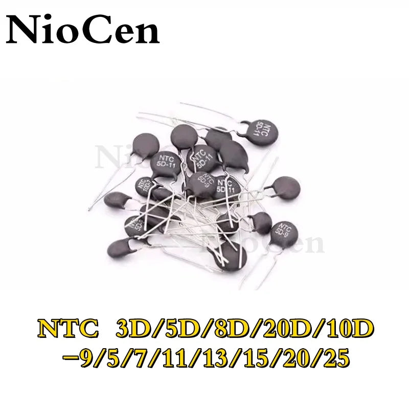 10-Pack NTC Thermistor Set – Through-Hole Thermal Resistors NTC Thermistor Pack Axl