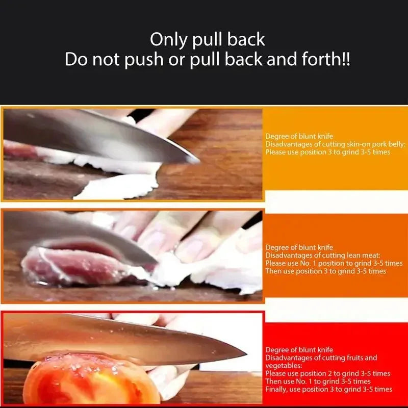 4-Stage Knife Sharpener – Portable Non-Slip Kitchen Tool Knife Sharpener Axl