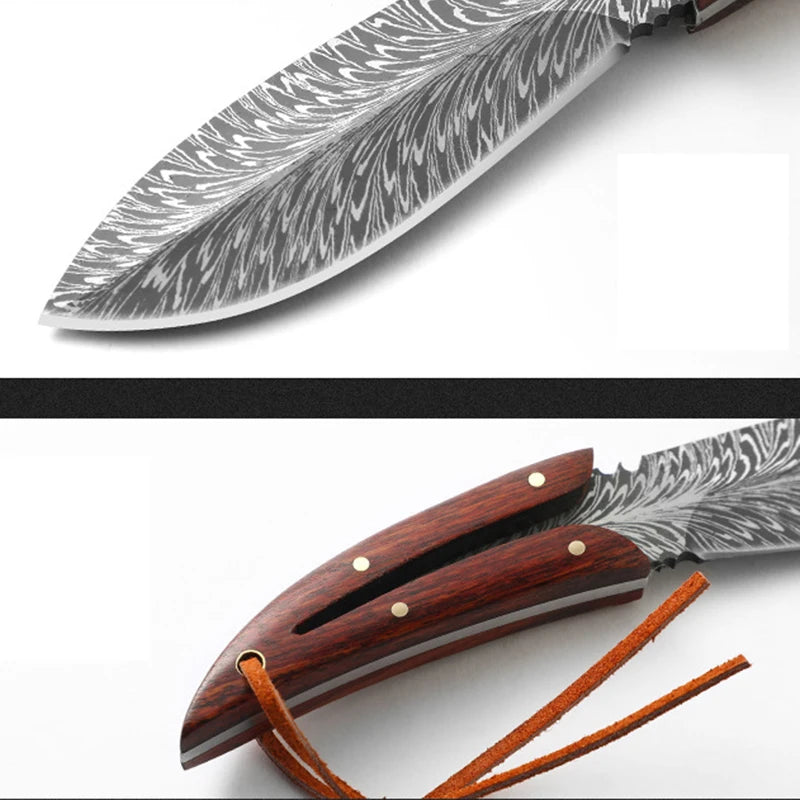 Stainless Steel Boning Utility Knife with Sheath & Wood Handle Kitchen Utility Knife Axl