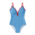 Women's Open Back Bodysuit Swimsuit – Slim Fit Beachwear One-Piece Swimsuit Axl Blue One Size
