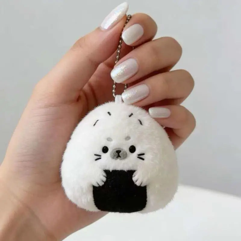 Cute Plush Seal Keychain – Sushi Rice Ball Bag Charm Gift Plush Keychain Axl