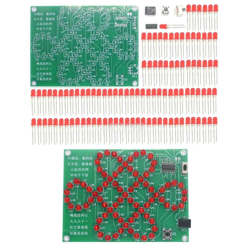LED Chinese Knot DIY Soldering Kit – 81 LED 5V Circuit Board DIY Electronics Kit Axl Default Title