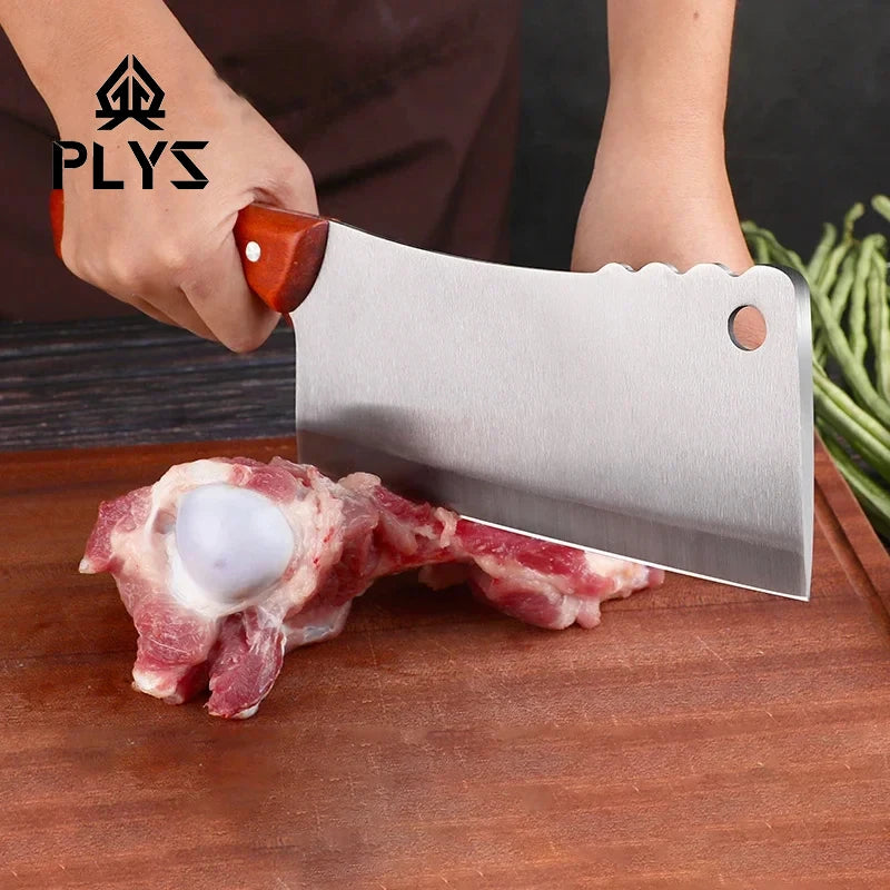 PLYS Stainless Steel Bone Chopping Cleaver | Heavy-Duty Knife Bone Chopping Cleaver Axl