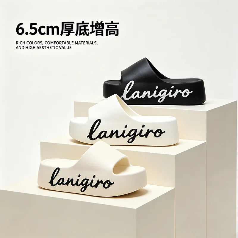 Women's Chunky Platform Sandals – Anti-Slip Letter Print Platform Sandals Axl