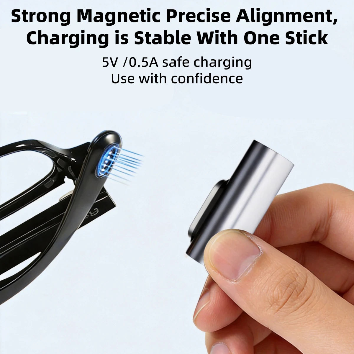 Magnetic Charging Adapter for Rokid AI Smart Glasses | USB-C Dock Magnetic Charging Dock Axl