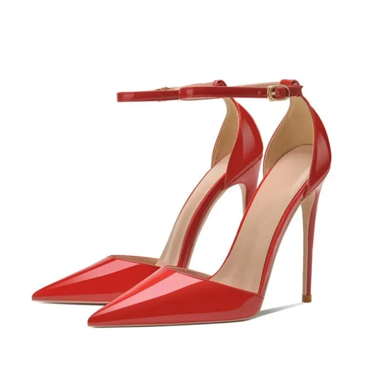 Women's Pointed Toe Stiletto Pumps – Ankle Strap Luxury Heels Stiletto Pumps Axl