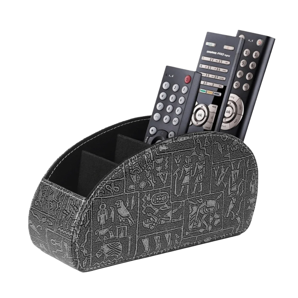 PU Leather Remote Control Holder & Desk Organizer Box Desk Organizer Box Axl Style-F