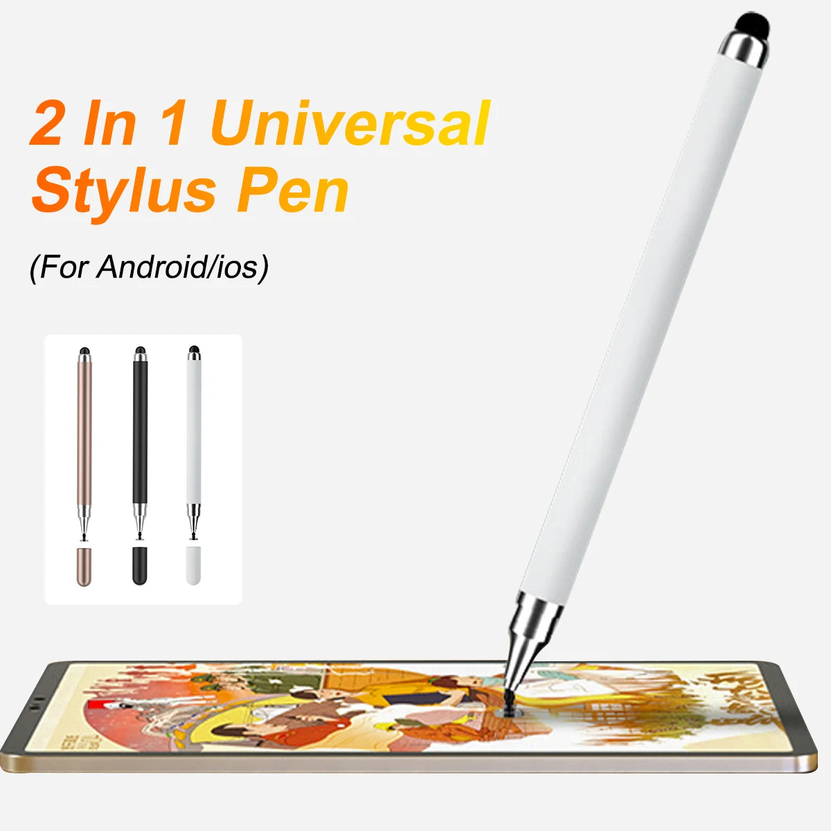Universal 2-in-1 Stylus Pen for iPad, Android & Tablet Capacitive Stylus Pen Axl