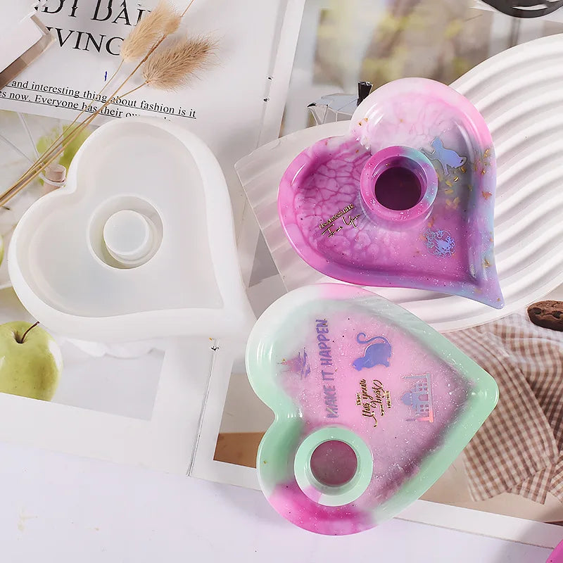 Heart Shape Silicone Mold – Candle, Resin & Plaster Crafts Silicone Craft Mold Axl