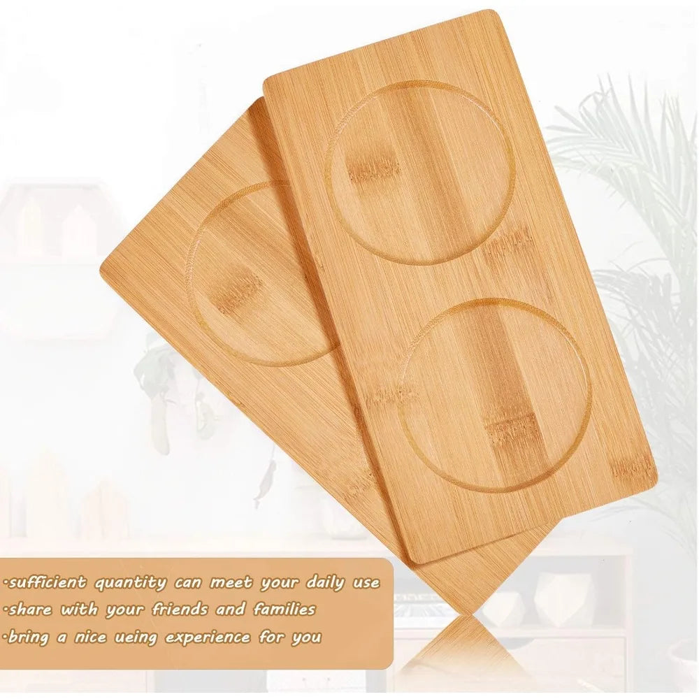 Bamboo Salt & Pepper Mill Tray – Kitchen Condiment Serving Tray Bamboo Serving Tray Axl