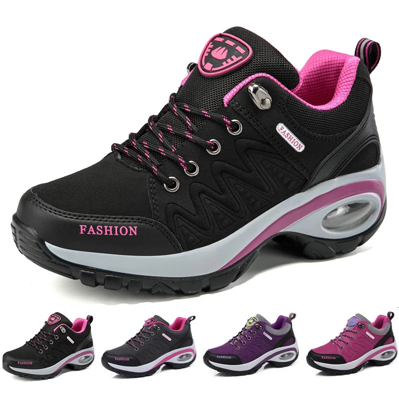AZGB Women's Platform Chunky Sneakers | Lace-Up Walking Shoes Platform Sneakers Axl