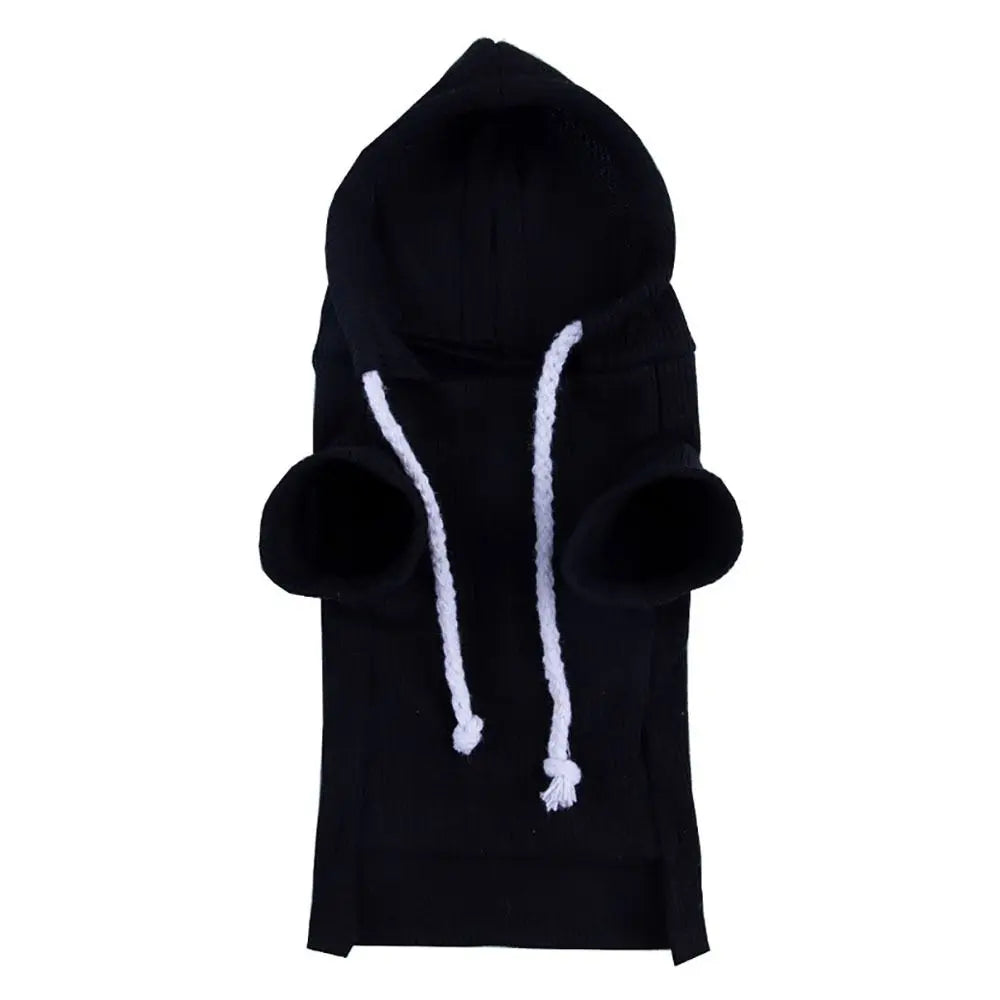 Ferret Hoodie Fleece Pullover – Small Pet Clothes for Hamsters Small Pet Hoodie Axl Black M