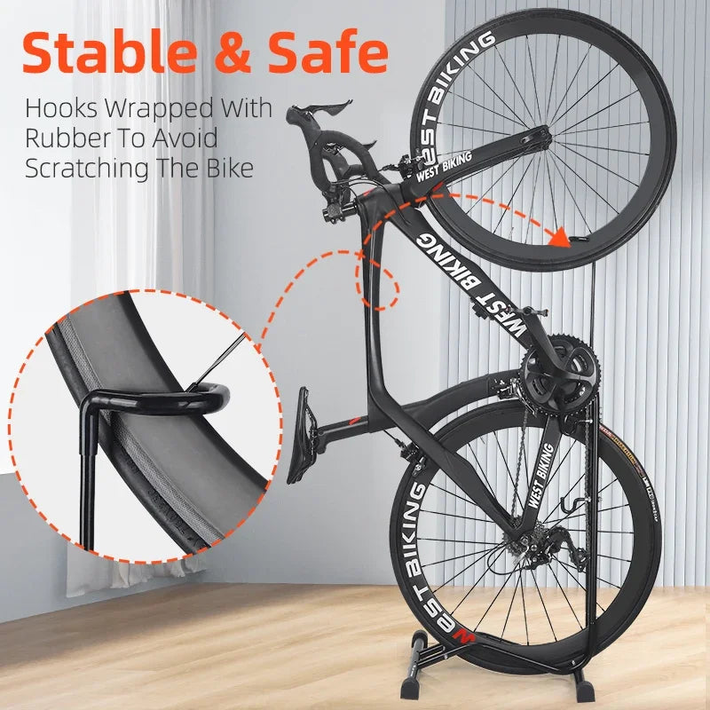 WEST BIKING 3-in-1 Bike Parking Stand – MTB & Road Repair Bike Parking Stand Axl