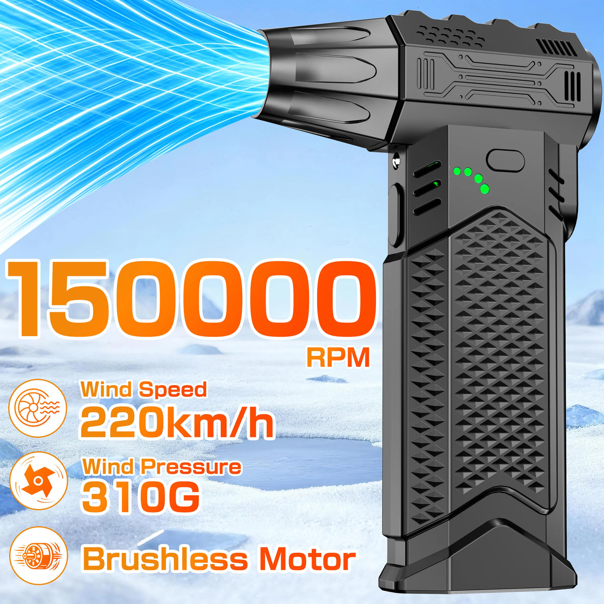 Portable Turbo Jet Blower Fan – Cordless 220km/h Airflow Portable Turbo Blower Axl