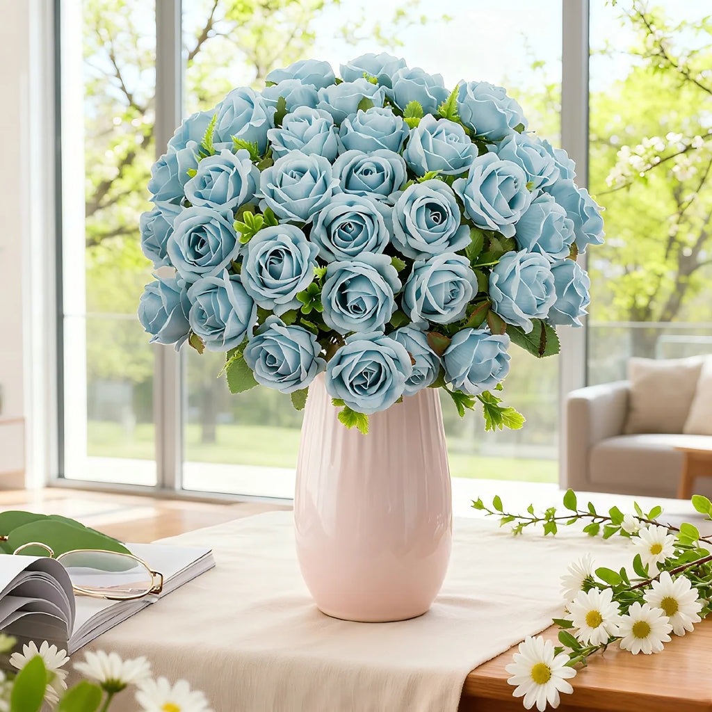 Silk Rose Artificial Bouquet – Wedding, Home & Decor Gift Artificial Flower Bouquet Axl