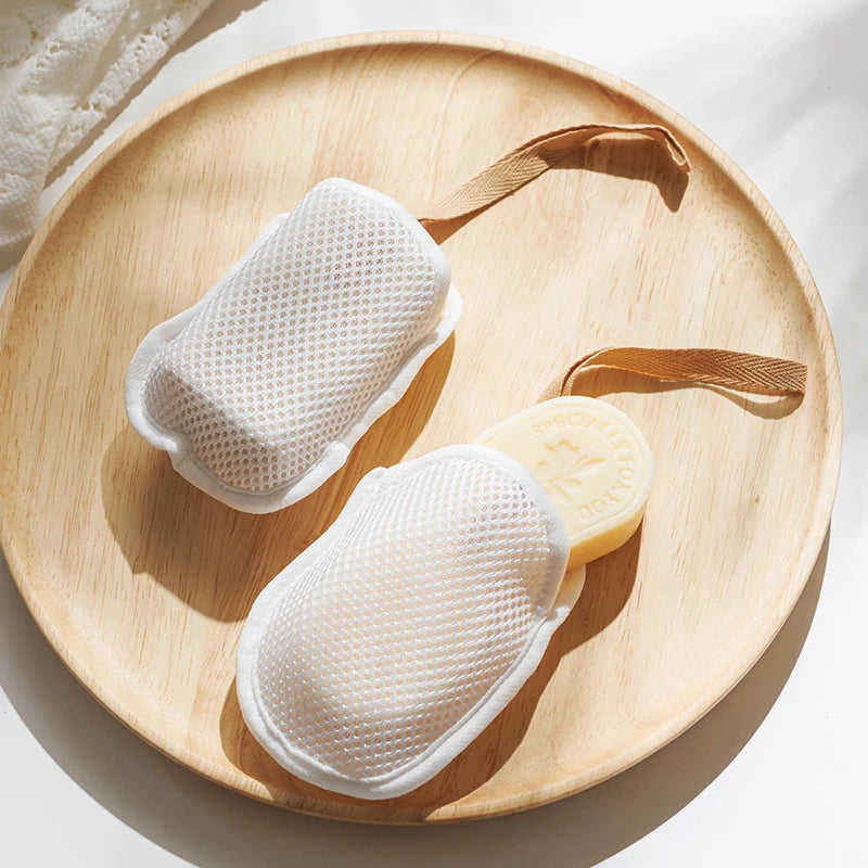 2-Pack Bath Foaming Mesh Soap Bag & Body Exfoliating Scrubber Bath Exfoliating Scrubber Axl