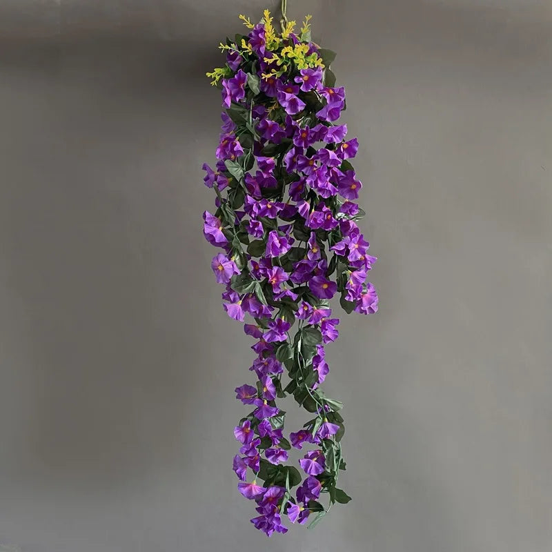Silk Morning Glory Artificial Wall Hanging Flower Bouquet 85cm Artificial Flower Bouquet Axl 05