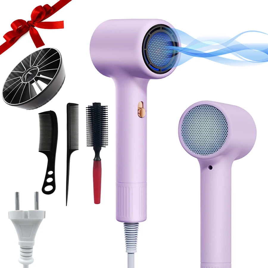 ONEKA 2000W Ionic Hair Dryer with Diffuser | Fast Drying Ionic Hair Dryer Axl Purple EU